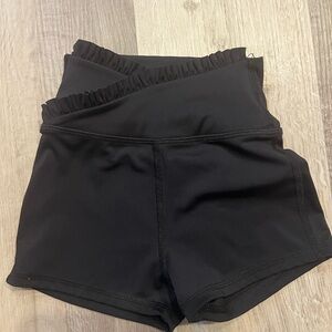 Tiger Friday black ruffle shorts